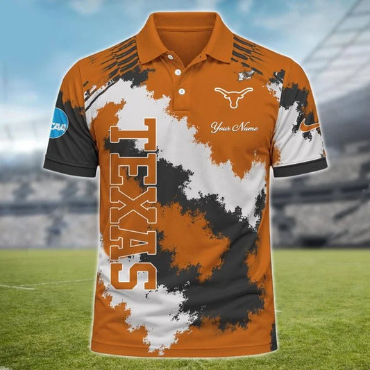 [BIG SALE] PERSONALIZED UNI04 TXL TEXAS LONGHORNS MULTICOLOR POLO SHIRT