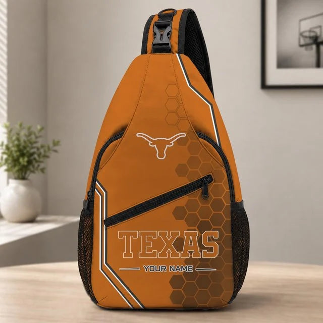 [BIG SALE] PERSONALIZED UNI04 TXL TEXAS LONGHORNS SLING BAG