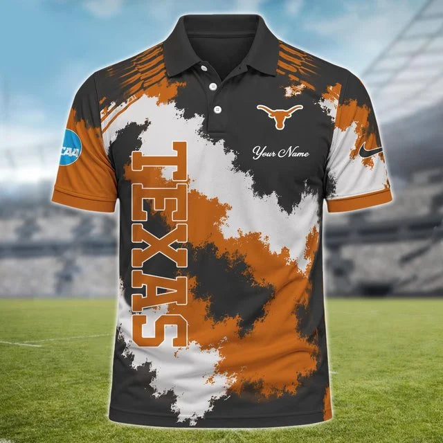 [BIG SALE] PERSONALIZED UNI04 TXL TEXAS LONGHORNS MULTICOLOR POLO SHIRT