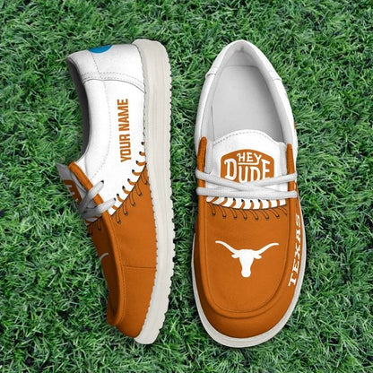 [BIG SALE] PERSONALIZED UNI04 TXL TEXAS LONGHORNS LOAFER SHOES