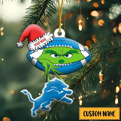 [SPECIAL OFFER] NEW CUSTOMIZED NFL04 DTL THE LIONS ACRYLIC ORNAMENT