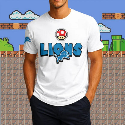 [SPECIAL OFFER] NEW CUSTOMIZED NFL04 DTL DETROIT LIONS SUPER MARIO T-SHIRT, HOODIE, ZIP HOODIE