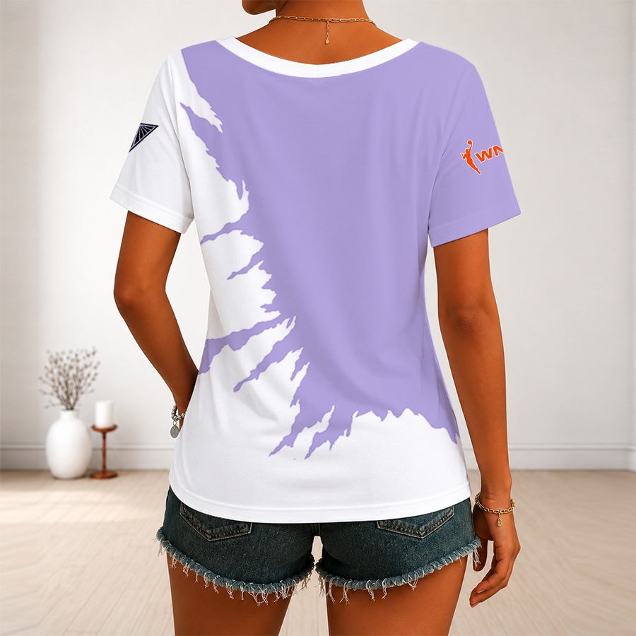 [FAN FAVORITE] NEW CUSTOMIZED WNBA05 GSV GOLDEN STATE VALKYRIES V-NECK FEMALE SHIRT