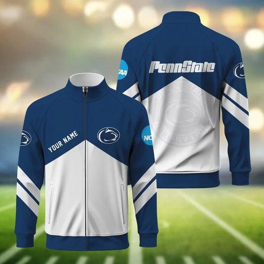 [BIG SALE] PERSONALIZED UNI05 PNL PENN STATE NITTANY LIONS STAND COLLAR JACKET