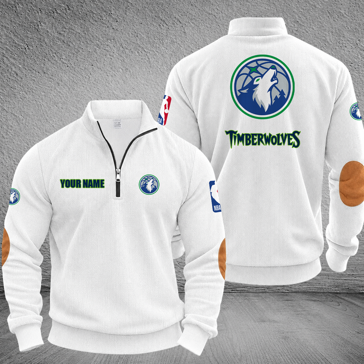 [HOT DEAL] NEW CUSTOMIZED NBA05 MTW MINNESOTA TIMBERWOLVES MULTICOLOR STRIPED QUATER ZIP SWEATSHIRT