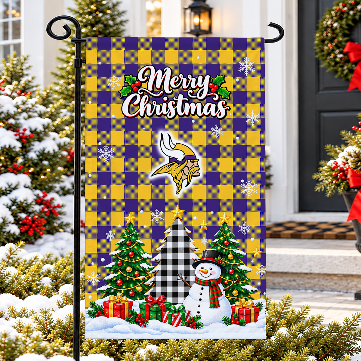[SPECIAL OFFER] NEW CUSTOMIZED NFL05 MVK THE VIKINGS GARDEN FLAG
