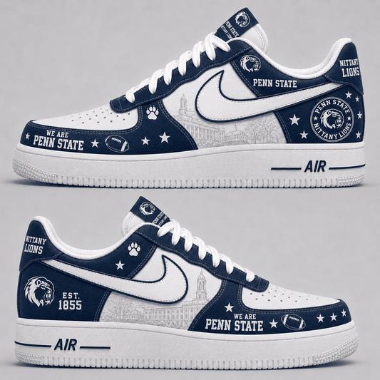 [BIG SALE] PERSONALIZED UNI05 PNL PENN STATE NITTANY LIONS AF1 SHOES