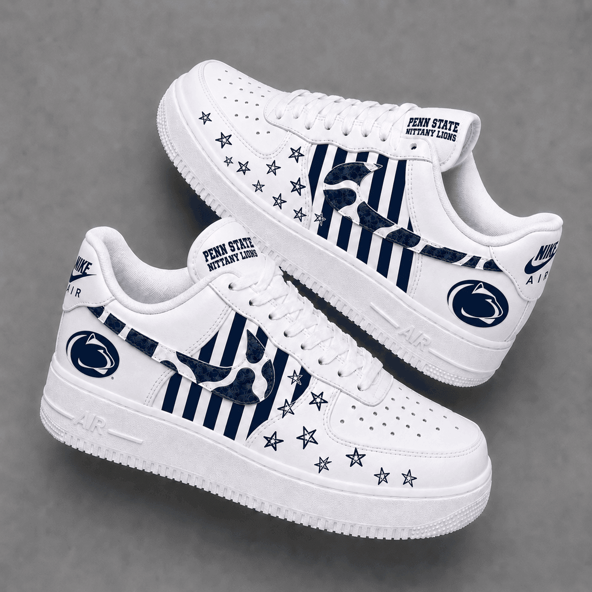 [BIG SALE] PERSONALIZED UNI05 PNL PENN STATE NITTANY LIONS AF1 SHOES