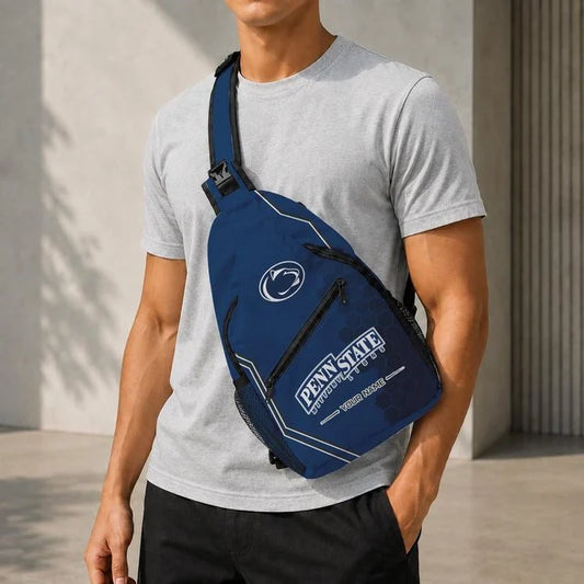 [BIG SALE] PERSONALIZED UNI05 PNL PENN STATE NITTANY LIONS SLING BAG