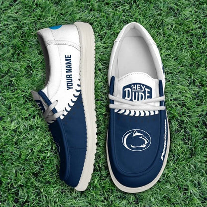 [BIG SALE] PERSONALIZED UNI05 PNL PENN STATE NITTANY LIONS LOAFER SHOES