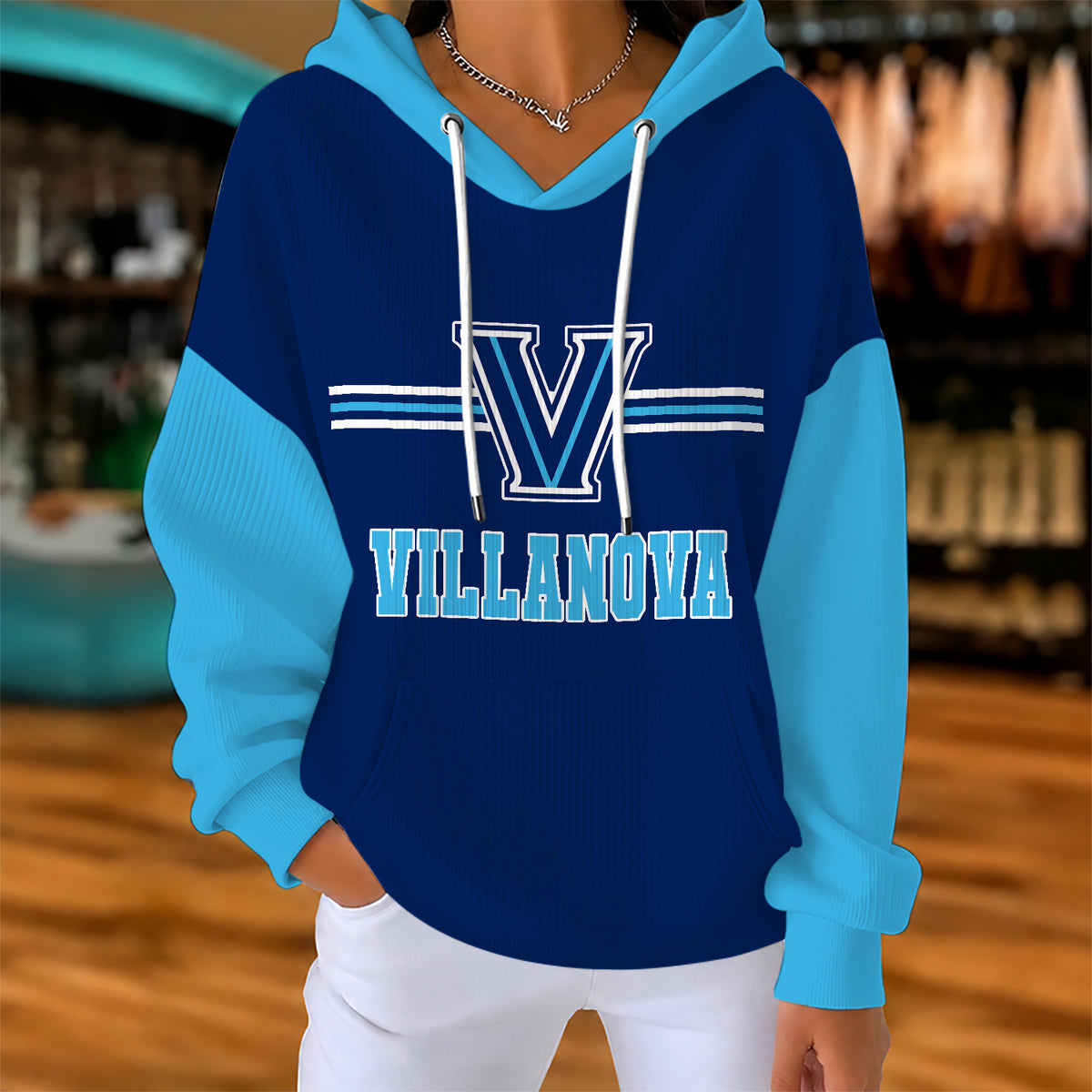 [BIG DEAL] PERSONALIZED UNI05 VIW VILLANOVA WILDCATS RIBBED HOODIE & SWEATSHIRT