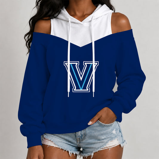[BIG DEAL] PERSONALIZED UNI05 VIW VILLANOVA WILDCATS WOMEN'S OFF-SHOULDER HOODIE