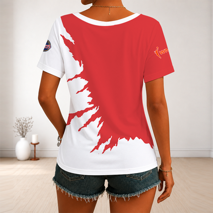 [FAN FAVORITE] NEW CUSTOMIZED WNBA06 IDF INDIANA FEVER V-NECK FEMALE SHIRT
