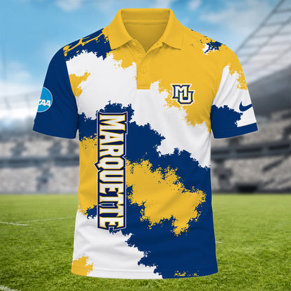 [BIG DEAL] PERSONALIZED UNI06 MGE MARQUETTE GOLDEN EAGLES MULTICOLOR POLO SHIRT