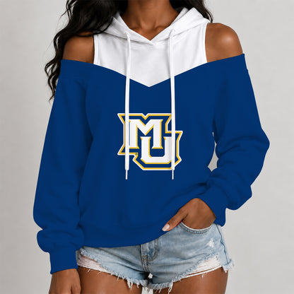 [BIG DEAL] PERSONALIZED UNI06 MGE MARQUETTE GOLDEN EAGLES WOMEN'S OFF-SHOULDER HOODIE