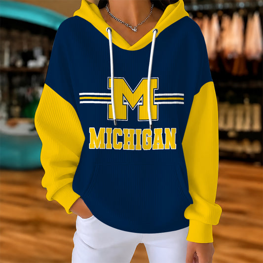 [BIG SALE] PERSONALIZED UNI06 MIW MICHIGAN WOLVERINES RIBBED HOODIE & SWEATSHIRT