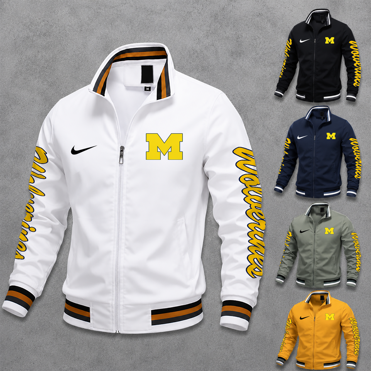 [BIG SALE] PERSONALIZED UNI06 MIW MICHIGAN WOLVERINES MEN'S CASUAL JACKET