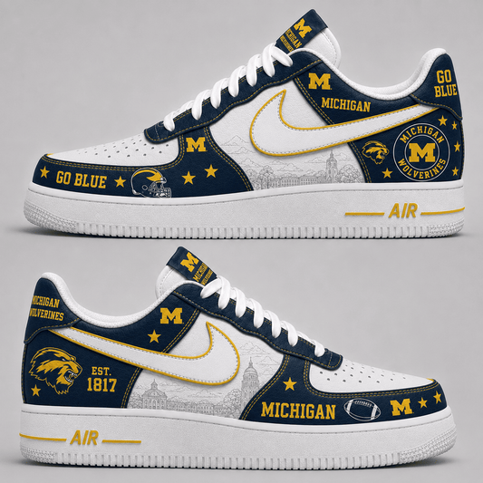 [BIG SALE] PERSONALIZED UNI06 MIW MICHIGAN WOLVERINES AF1 SHOES