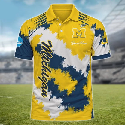 [BIG SALE] PERSONALIZED UNI06 MIW MICHIGAN WOLVERINES MULTICOLOR POLO SHIRT