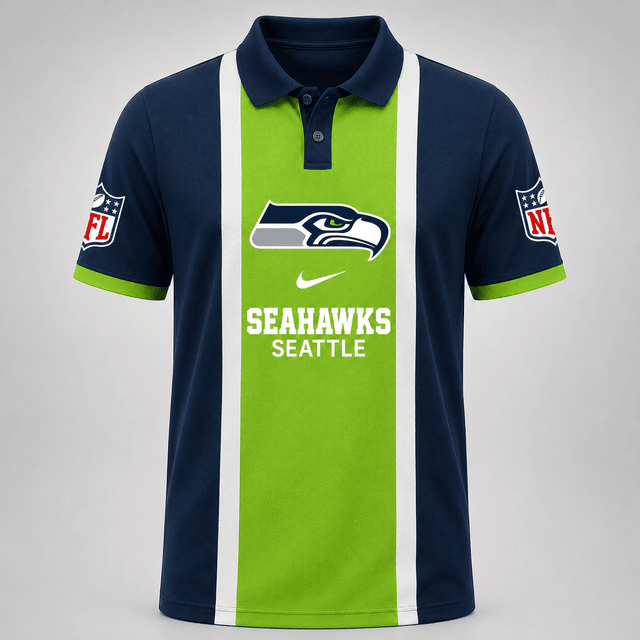 [SPECIAL OFFER] NEW CUSTOMIZED NFL06 SSH THE SEAHAWKS POLO SHIRT