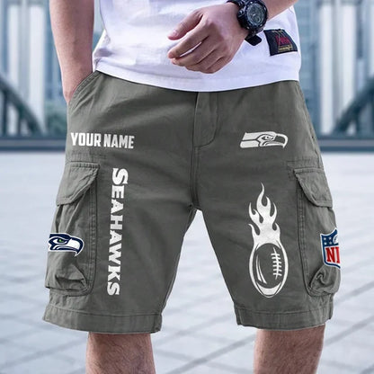 [SPECIAL OFFER] NEW CUSTOMIZED NFL06 SSH SEATTLE SEAHAWKS CARGO SHORTS
