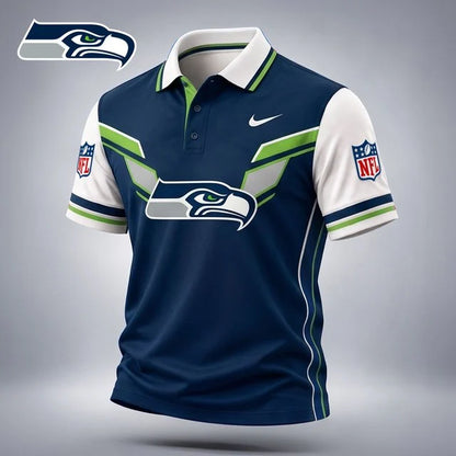 [SPECIAL OFFER] NEW CUSTOMIZED NFL06 SSH THE SEAHAWKS POLO SHIRT