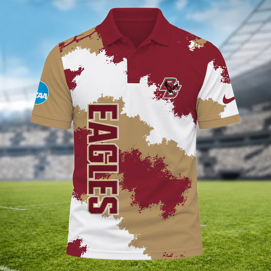 [BIG DEAL] PERSONALIZED UNI07 BOE BOSTON COLLEGE EAGLES MULTICOLOR POLO SHIRT