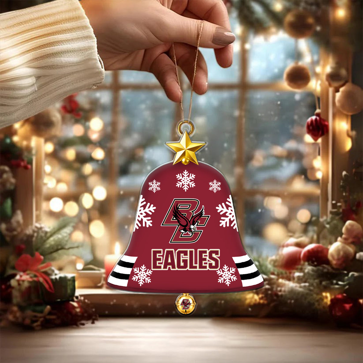 [BIG DEAL] PERSONALIZED UNI07 BOE BOSTON COLLEGE EAGLES CHRISTMAS ACRYLIC ORNAMENT
