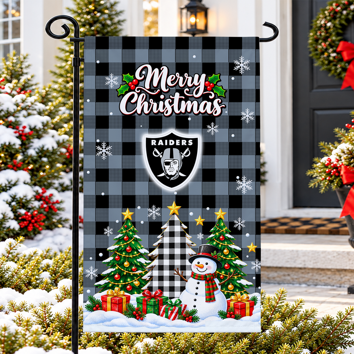 [SPECIAL OFFER] NEW CUSTOMIZED NFL07 LVR THE RAIDERS GARDEN FLAG