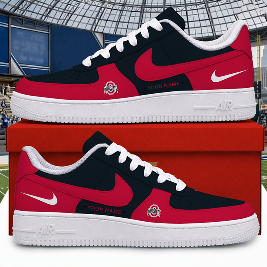 [BIG SALE] PERSONALIZED UNI07 OSB OHIO STATE BUCKEYES AF1 SHOES