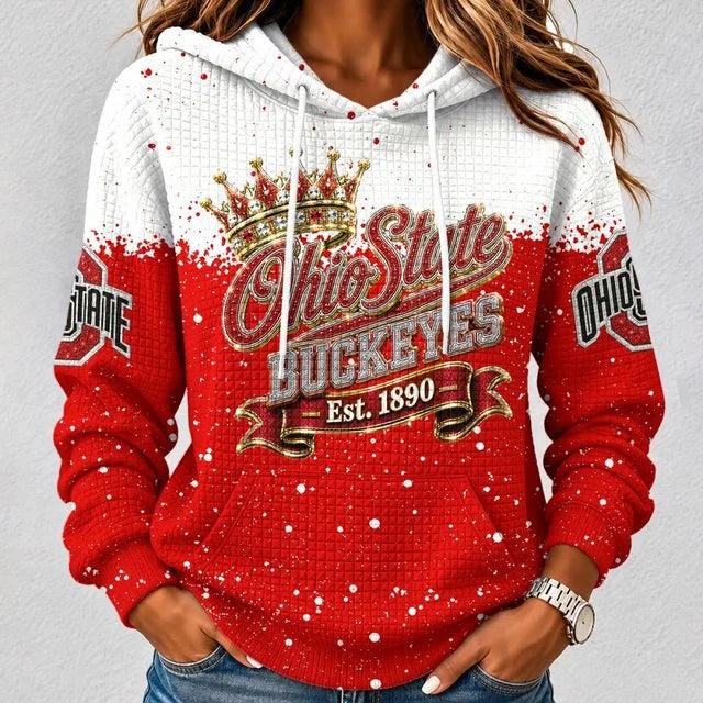 [BIG SALE] PERSONALIZED UNI07 OSB OHIO STATE BUCKEYES UNISEX HOODED SWEATSHIRT