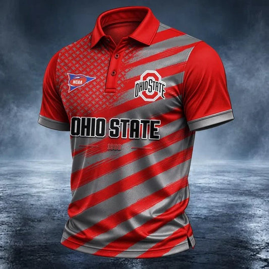 [BIG SALE] PERSONALIZED UNI07 OSB OHIO STATE BUCKEYES POLO SHIRT
