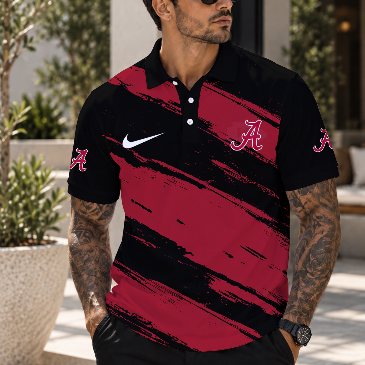 [BIG SALE] PERSONALIZED UNI08 ABC ALABAMA CRIMSON TIDE POLO SHIRT