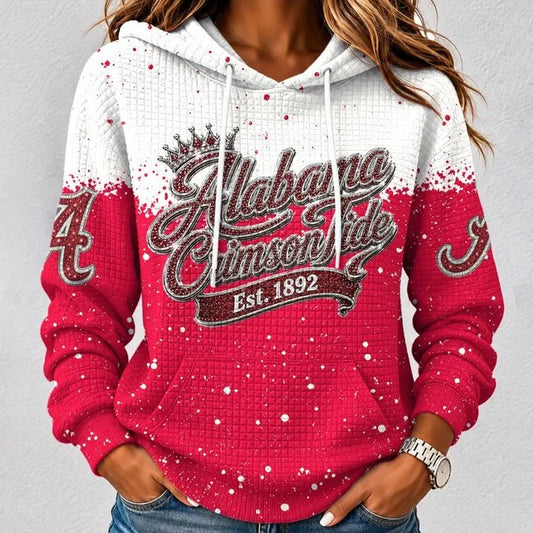[BIG SALE] PERSONALIZED UNI08 ABC ALABAMA CRIMSON TIDE UNISEX HOODED SWEATSHIRT