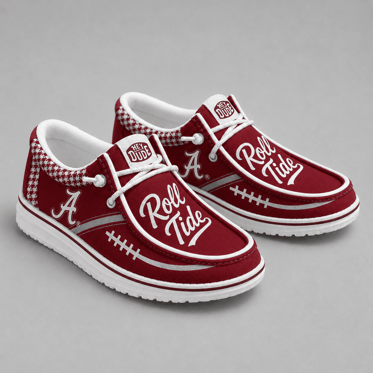 [BIG SALE] PERSONALIZED UNI08 ABC ALABAMA CRIMSON TIDE LOAFER SHOES