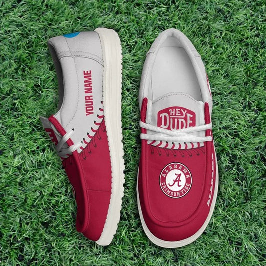 [BIG SALE] PERSONALIZED UNI08 ABC ALABAMA CRIMSON TIDE LOAFER SHOES