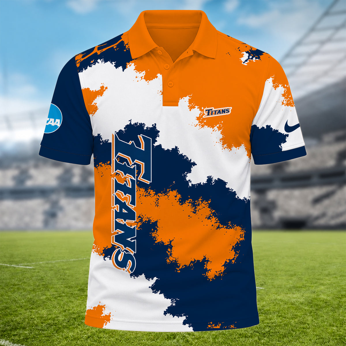 [BIG DEAL] PERSONALIZED UNI08 CFT CAL STATE FULLERTON TITANS MULTICOLOR POLO SHIRT