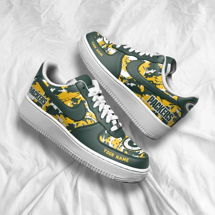 [TOUCHDOWN DEAL] NEW CUSTOMIZED NFL08 GBP GREEN BAY PACKERS AF1 SNEAKERS