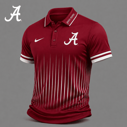 [BIG SALE] PERSONALIZED UNI08 ABC ALABAMA CRIMSON TIDE POLO SHIRT