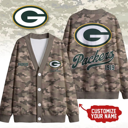 [SPECIAL OFFER] NEW CUSTOMIZED NFL08 GBP GREEN BAY PACKERS CARDIGAN