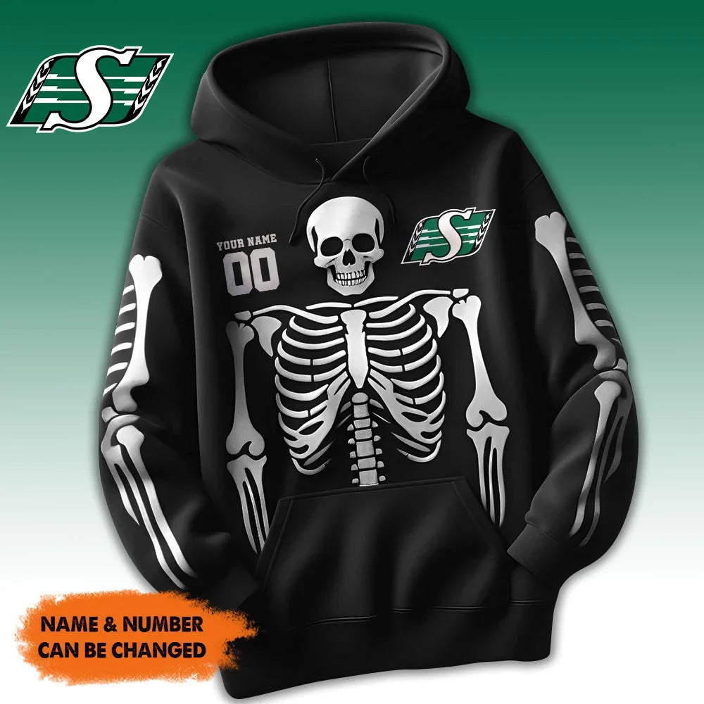 [FAN EXCLUSIVE] NEW CUSTOMIZED CFL08 SSK SASKATCHEWAN ROUGHRIDERS HOODIE & ZIP HOODIE
