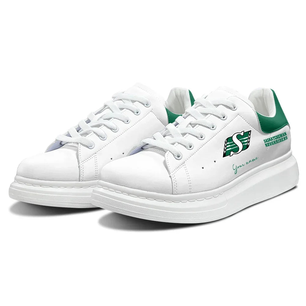 [FAN EXCLUSIVE] NEW CUSTOMIZED CFL08 SSK SASKATCHEWAN ROUGHRIDERS MCQUEEN SHOES
