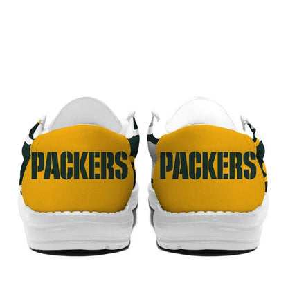 [SPECIAL OFFER] NEW CUSTOMIZED NFL08 GBP GREEN BAY PACKERS LOAFER SHOES