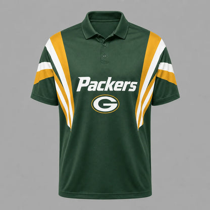 [SPECIAL OFFER] NEW CUSTOMIZED NFL08 GBP GREEN BAY PACKERS POLO SHIRT