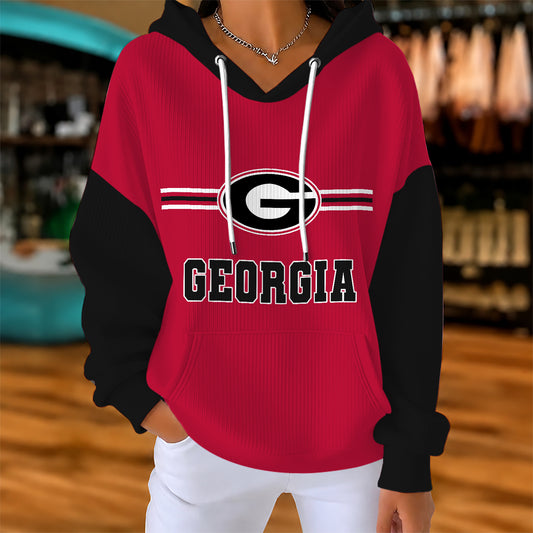 [BIG SALE] PERSONALIZED UNI09 GEB GEORGIA BULLDOGS RIBBED HOODIE & SWEATSHIRT