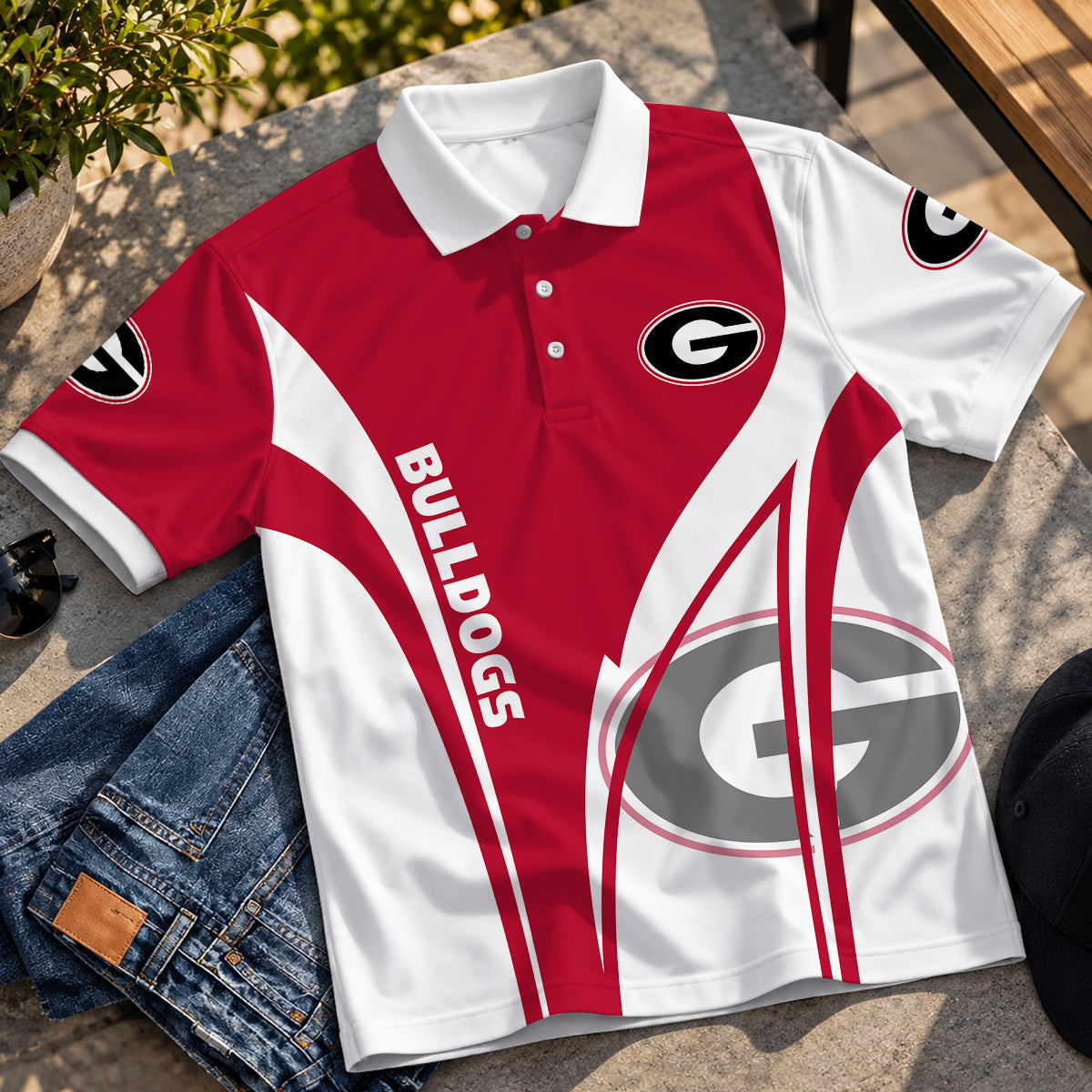 [BIG SALE] PERSONALIZED UNI09 GEB GEORGIA BULLDOGS POLO SHIRT
