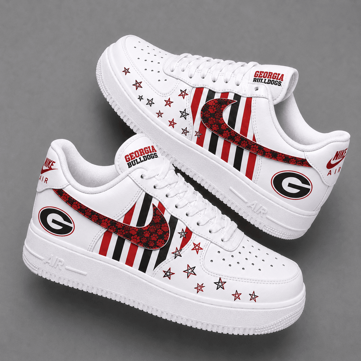 [BIG SALE] PERSONALIZED UNI09 GEB GEORGIA BULLDOGS AF1 SHOES