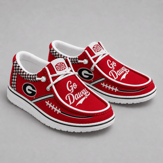 [BIG SALE] PERSONALIZED UNI09 GEB GEORGIA BULLDOGS LOAFER SHOES