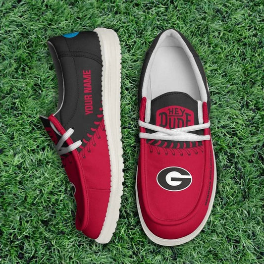 [BIG SALE] PERSONALIZED UNI09 GEB GEORGIA BULLDOGS LOAFER SHOES