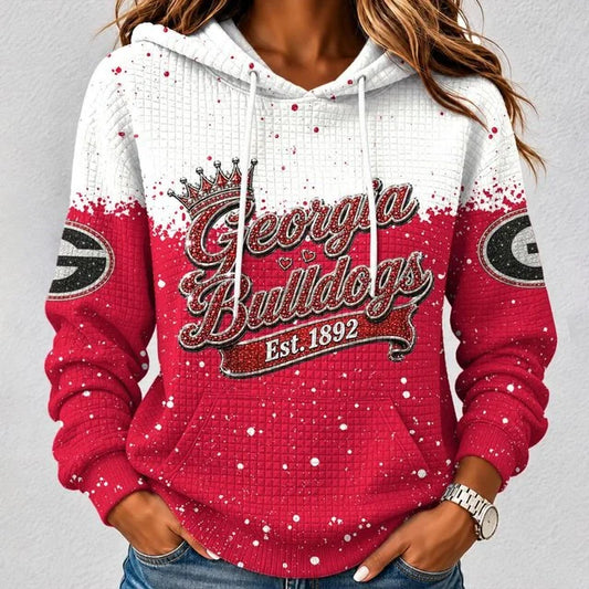 [BIG SALE] PERSONALIZED UNI09 GEB GEORGIA BULLDOGS UNISEX HOODED SWEATSHIRT